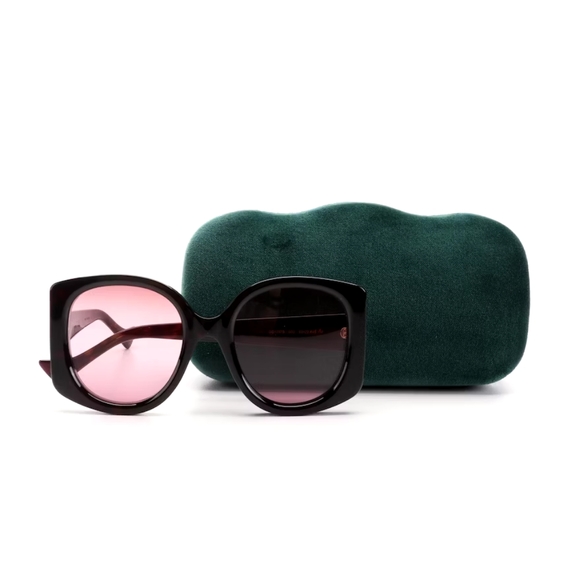 Gucci GG1257S Havana Red Square Sunglasses with Case - Picture 13 of 16